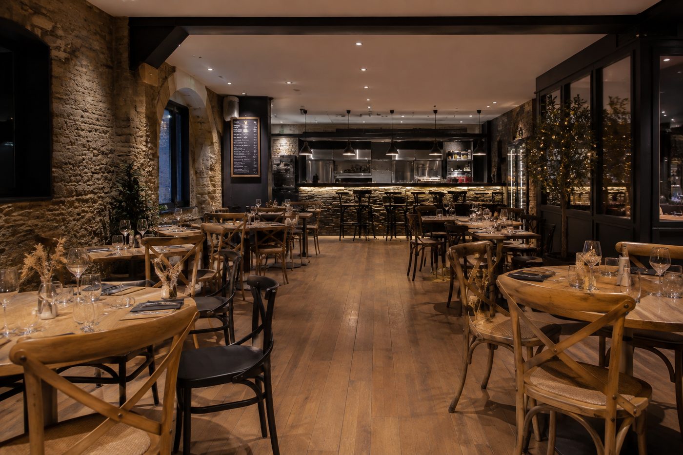 Salle de restaurant élégante